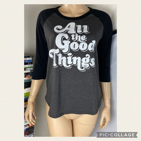 Chaser All The Good Things Raglan T-Shirt Women's Size S Graphic Print Classic - Picture 12 of 15